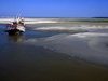 Bateau et bancs de sable - Baie de Somme