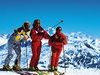 Skieurs et le Mont-Blanc - Les M�nuires