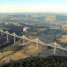 ULM au dessus du viaduc de Millau
