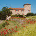 Cadenede au printemps avec les coquelicots