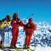 Skieurs et le Mont-Blanc - Les M&eacute;nuires - &copy; Agence Nuts