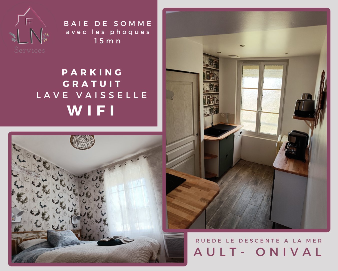 Appartement La Digue, rdc, apartment Ault, Baie de Somme, Tréport